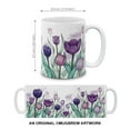 thumbnail image 4 of WIRESTER 11 Oz Ceramic Tea Cup Coffee Mug, Tulips Flowers, 4 of 7