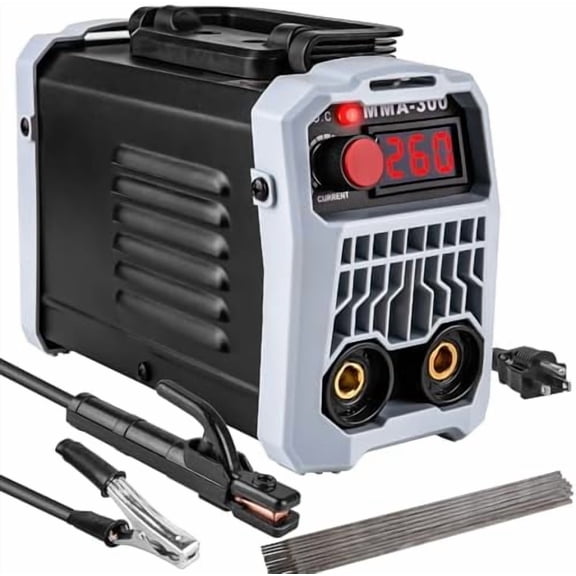Mini Stick Welder, Portable Welding Machine, 110V MMA-300Amp Welder Machine with Hot Start, Arc Force, Anti-Stick, IGBT Inverter Electric Welding Machine for 1/16"-1/8" Rod ARC Welder