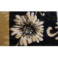 thumbnail image 3 of Transitional Black Floral Patchwork Panels Vines Area Rug - Actual 1' 9" x 2' 11" Accent Rug, 3 of 5