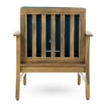 thumbnail image 4 of Danielle Outdoor Acacia Wood 2 Seater Chat Set with Cushions, Teak and Blue, 4 of 10
