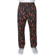 thumbnail image 4 of Chef Code Modern Fit Unisex Cargo Chef Pants, Elastic Waist, Chili Peppers, X-Large, 4 of 5