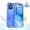 Blue, variant on SPORTLINK Waterproof Case for iPhone 13 Shockproof Dustproof Phone Screen Protector Full Body Heavy Duty Sealed Protective Cover 6.1 inch - Frosted Black
