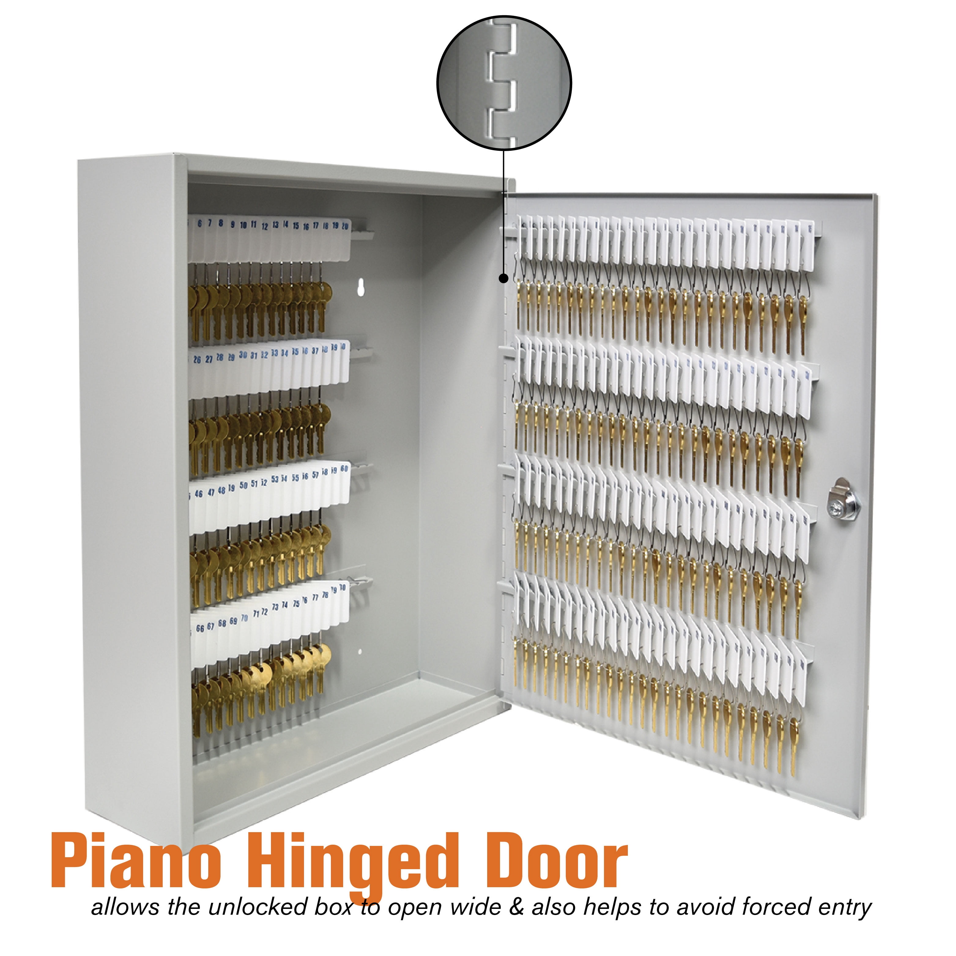 200 Key Cabinet - Single Lock Welded 22 Gauge Steel Construction