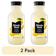 (2 pack) Minute Maid Zero Sugar Lemonade Bottle, 52 fl oz