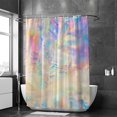 thumbnail image 2 of Coolnut Shower Curtain Set with Hooks Holographic Iridescent Metallic Printing Polyester Waterproof Bath Curtain 60" x 72", 2 of 6