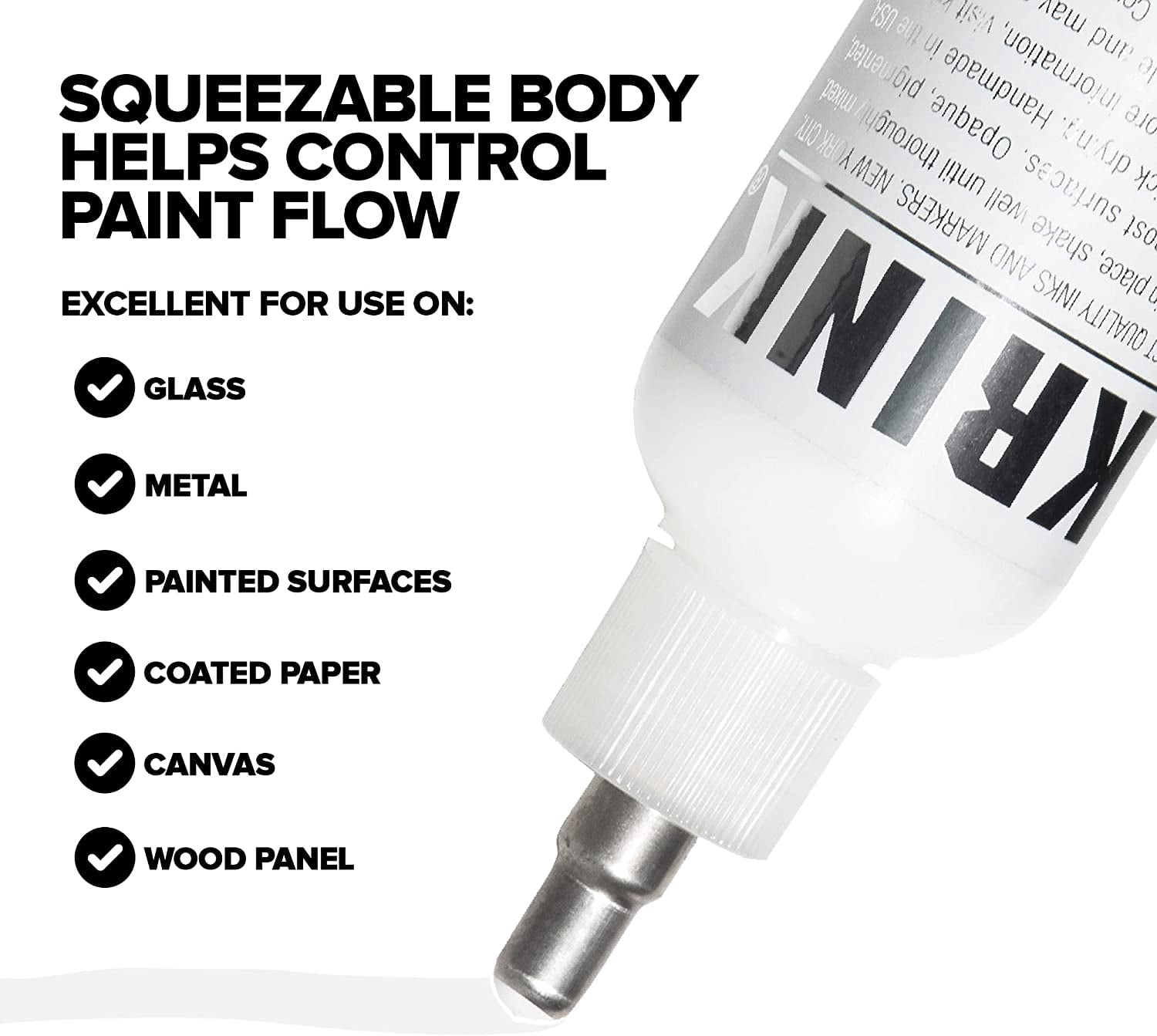 Krink K-66 Steel Tip Paint Marker, White