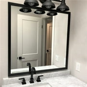 Frame My Mirror Framed Mirror, Black Finish, 28 x 48, 1-1/4 Wide Frame Ellis Design