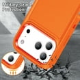 thumbnail image 6 of Dteck Case for iPhone 17 Pro,Shockproof Silicone + PC Case with Hidden Kickstand Cover for iPhone 17 Pro ,Orange, 6 of 7