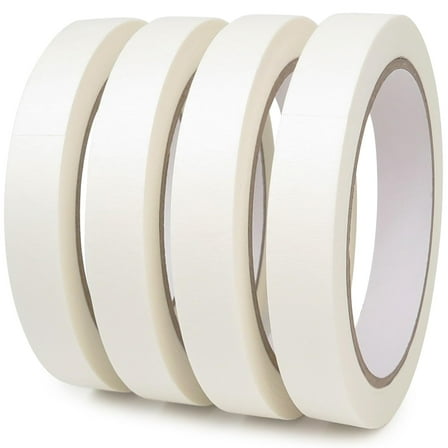 4 Pack White Artist Tape - Art Masking Tape for Watercolor Paper, Canvas Acrylic Painting, Curves, Framing, Paint, Gouache, Console - Acid Free Drafting Tape 3/4" (0.75") Wide - 360FT Total