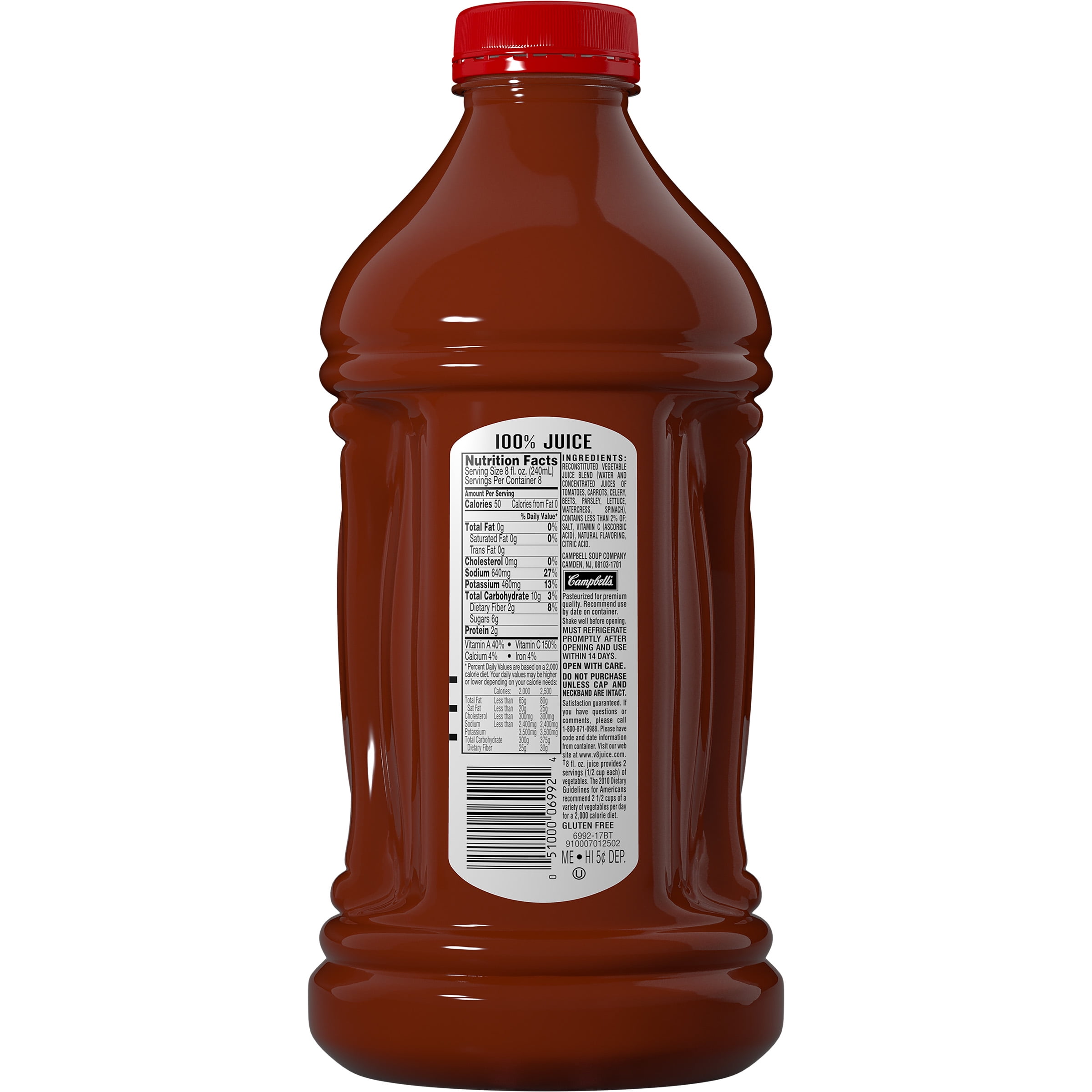 V8 Original 100 Vegetable Juice, 64 oz. 2 Count FREE 25 DAY