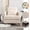 Beige + Chenille + 1 Seat, variant on Mid Century Modern Accent Chair with Wood Frame, Tufted Club Chair for Living Room, Black Chenille Upholstered Armchair for Bedroom Reading