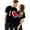 Women (Black), variant on Short Sleeve Shirts For Couples Matching Valentine's Fashion Heart Print Loose Design Blouses Crew Neck T Shirt Comfy Soft His And Her Vacation Outfit Clothes Red S
