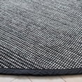 thumbnail image 3 of SAFAVIEH Montauk Kelsey Distressed Cotton Area Rug, Light Green/Black, 6' x 6' Round, 3 of 8