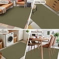 thumbnail image 6 of Olive Green Area Rugs 3x5 for Living Room, Farmhouse Solid Green Color Modern Art Non Slip Washable Rug Runner, Low Pile Indoor Floor Carpet Mat Bathroom Rugs for Bedroom, Kids Room, 6 of 9