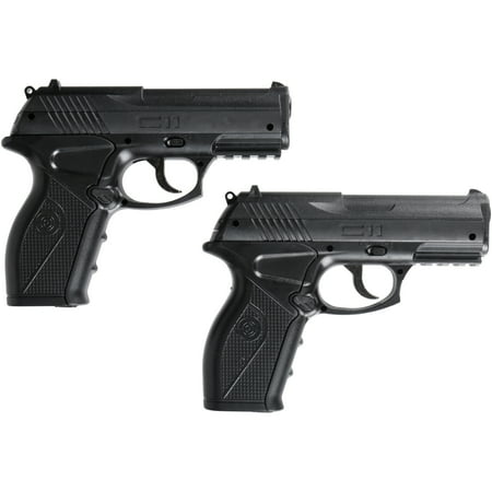 Semi Auto Airsoft Sniper - Crosman Double Down Action .177 Caliber Semi-Auto CO2 Air Pistol Bundle, 480fps