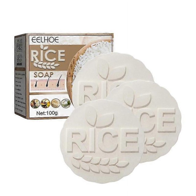 piezas de jabón para el cabello anticaída, champú de arroz, jabón para el cabello seco, champú nutritivo para el cabello, jabón hecho a mano para mejorar el cabello | 8134985626022