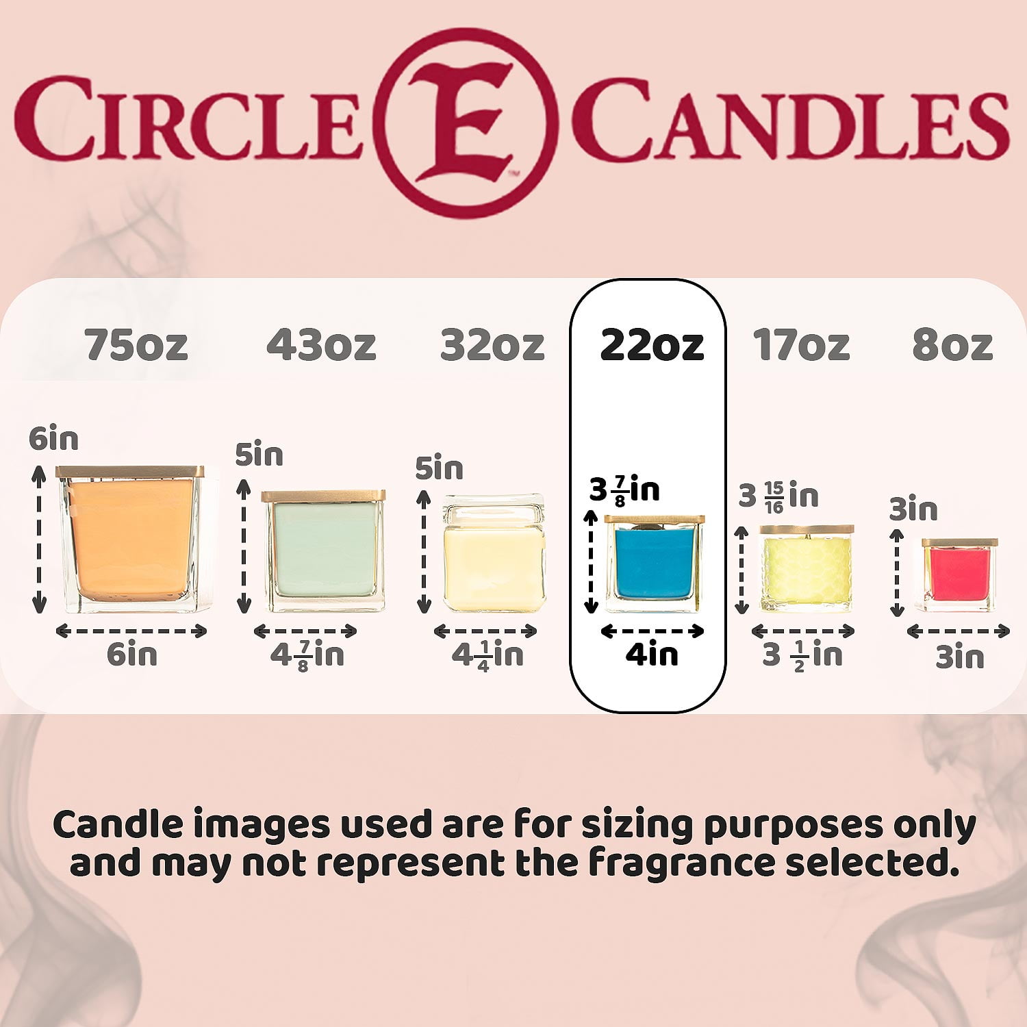 Circle E Candles, Eucalyptus Scent, Medium Size Jar Candle, 22oz, 2 Wicks