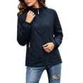 thumbnail image 3 of Lmueinov Plus Size Women's Lightweight Rain Jacket Waterproof Windbreaker Rainjacket for Women Stand Collar Full Zip Outdoor Jacket with Zip Pockets, 3 of 6