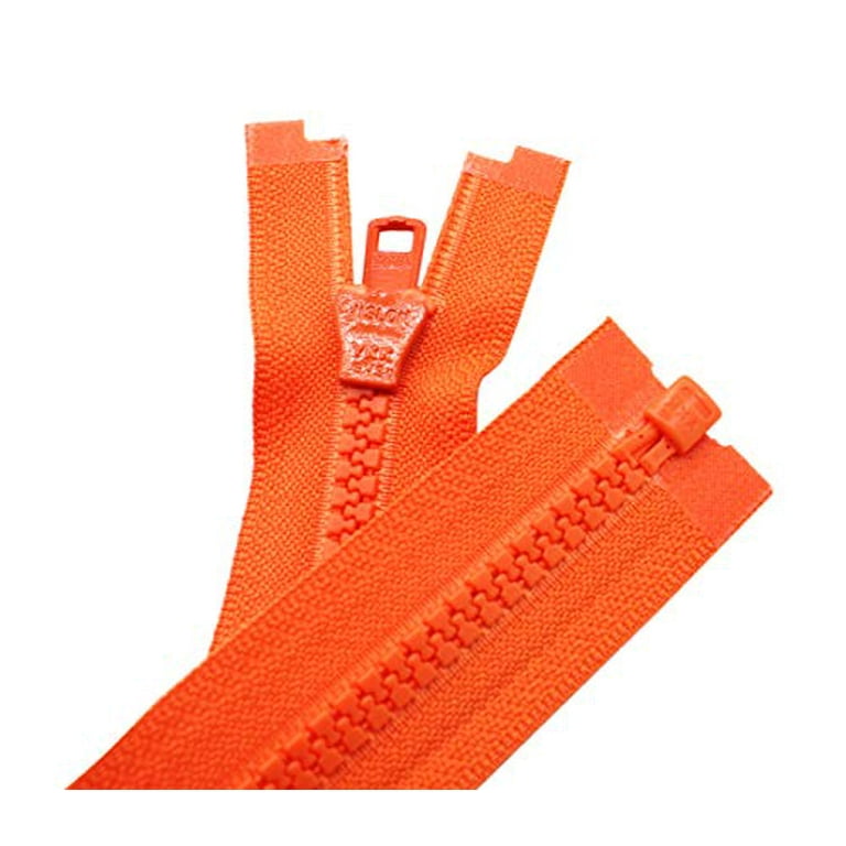 1/2/5PCS 5#28 Inch (70cm) orange Separating Jacket Zippers