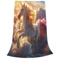 thumbnail image 2 of Vsdgher Rainbow Cloud White Horse Ultra-Soft Micro flannel Blanket Throw Blankets for Couch Sofa, Bed (4 sizes)-40"x30", 2 of 7