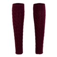 thumbnail image 1 of Women Knit Simple Solid Color Thermal Knee High Calf Slouch Socks Black, 1 of 3