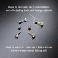 thumbnail image 5 of 1 Box 60Pcs Gold Earring Backs 304 Stainless Steel 4mm Screw Ball Backs, 5 of 9