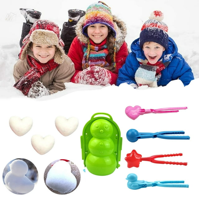5PCS Snow Snowball Maker Clip Maker Animal Shaped Snow Sand Mold Tool Kit de juguetes de nieve de invierno Wmkox8yii shdjk3666