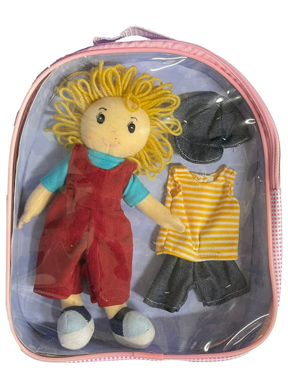 My Little Dream Baby Plush Cloth Rag Boy Doll & Xtra Set of Clothes, Blonde Hair