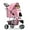 Pink, variant on ZOPan 3-Wheel Pet Stroller, Foldable Travel Jogger for Small & Medium Dogs & Cats (Up to 33lbs), Lightweight Carrier with Breathable Mesh Cover, Cup Holder & Storage Basket, Black