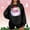 Black, variant on Antqov Fleece Sweatshirts for Women, Christmas Funny Print Crewneck Pullover Long Sleeve Oversized Sweatshirt, Winter Party Stylish Comfy Casual Lightweight Tops