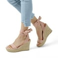 thumbnail image 3 of DREAM PAIRS Womens Open Toe Espadrilles Wedges Tie Lace Up Cute Ankle Strap Platform Sandals Dressy Shoes, 3 of 5