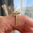 thumbnail image 3 of vylahjewellery Oval Moissanite Ring, Engagement Ring for Women, Cluster Wedding Ring, Vintage Floral Solitaire Ring, 3 of 8