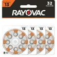 thumbnail image 1 of Rayovac Size 13 Hearing Aid Batteries, 32-Pack, 1 of 5