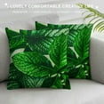 thumbnail image 3 of PRATYUS Tropical Leaf Throw Pillow Covers Tropical Green Palm Leaves Design Cushion Cover Square Home/Sofa/Couch Decorative Pillowcase  20x20in, 3 of 5