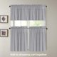 thumbnail image 2 of Cortinas de cocina de lino natural de 36 pulgadas de largo con textura de lino con niveles para baño/cocina, ventanas, barra de bolsillo, cortinas pequeñas para cocina (2 paneles, blanco apagado)Dove52 pulgadas de ancho x 18 pulgadas de largo, 2 of 5