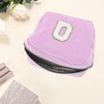 thumbnail image 3 of Unique Bargains 1 Pc Letter Q Pattern Makeup Bag for Travel Pink Purple Corduroy, 3 of 6