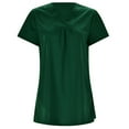 thumbnail image 4 of Womens Summer Outfits, Tops for Women Trendy, Trendy Women's Slim Fit V Neck Casual Top Short Sleeve Blouse Stylish Tee for Everyday Wear, 4 of 8