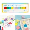 thumbnail image 2 of COOLHOOD 11 Pcs Colourful Stickier Notes Adhesive Notepads Stickier Pad Coloured Indexes Tabs Memos Pad Aesthetic Note Pad, 2 of 3