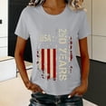 thumbnail image 2 of Outfmvch 4th of July Shirts 250 Anniversary Usa Shirt Independence Day Tshirt Patriotic Tops for Women American Flag Tee Tops Short Sleeve Loose Top Graphic T Shirts America Patriotic Tee Gray M, 2 of 9