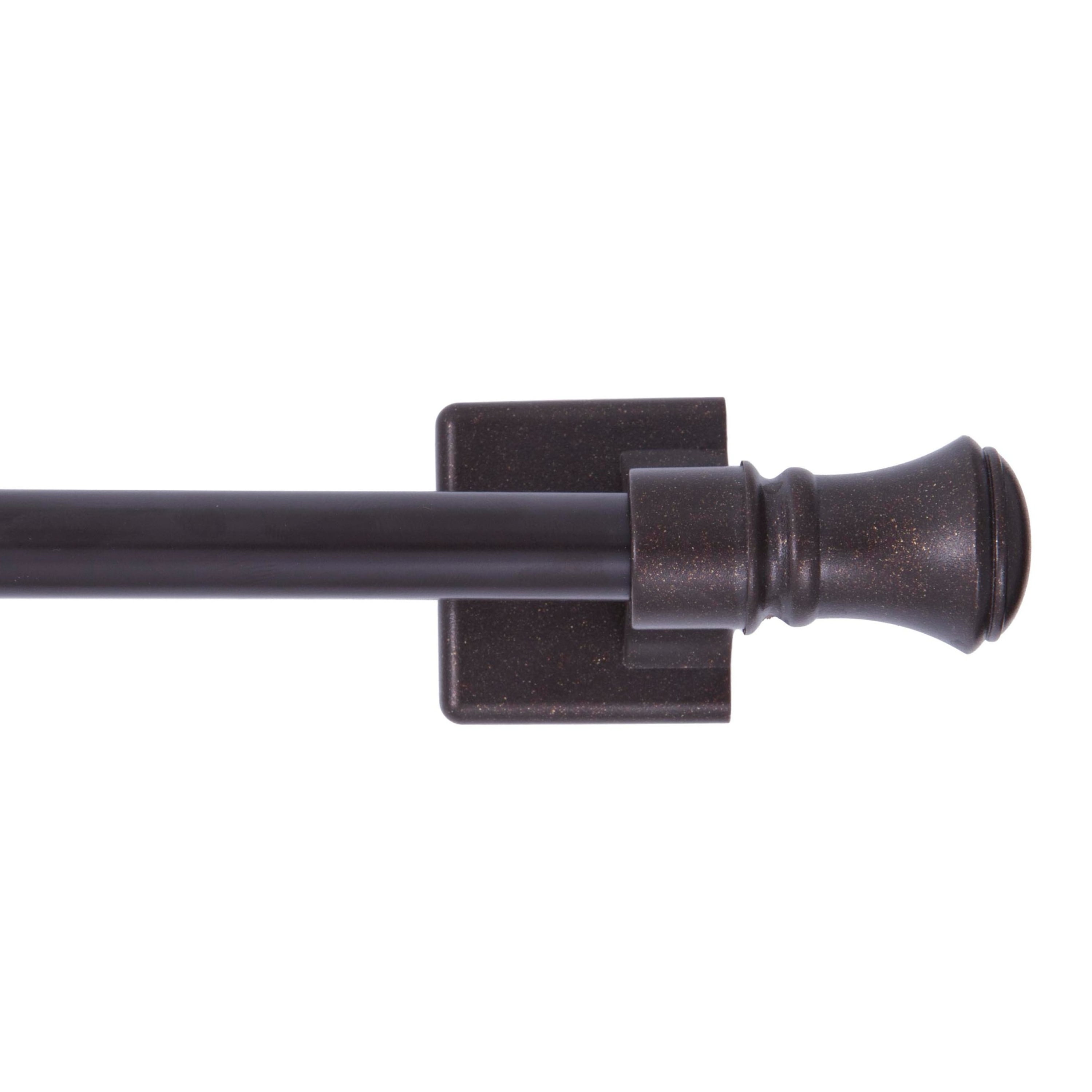 (3 pack) Mainstays 16-28 in. Cameron Adjustable Steel/Plastic Magnetic Drapery Rod, 7/16 in. Diameter, Bronze