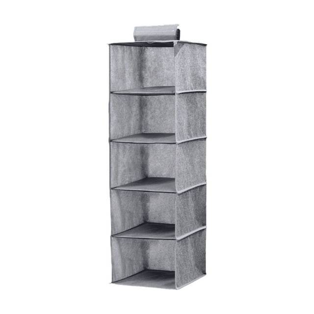 Bolsa de almacenamiento colgante de tela lavable multicapa | Organizador tipo cajón con compartimentos para accesorios de ropa | Organizador colgante para armario que ahorra espacio