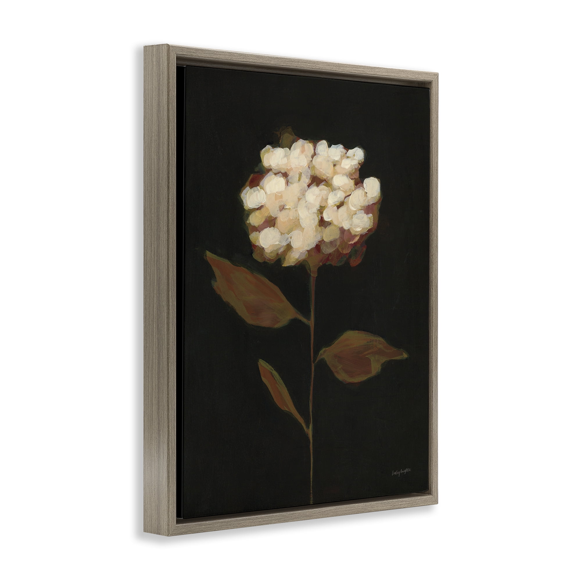 Stupell Industries Fade Into Fall Bloom Botanical & Floral Painting Brown Floater Framed Art Print Wall Art, 17 x 21