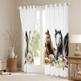 thumbnail image 3 of Erosebridal Rideaux Cheval de Dessin Animé Lot de 2 (52x84), Chic Fleurs Colorées Rideaux Occultants 30 %-50 %, Décor Maison Thème Animal, 3 of 7