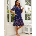 thumbnail image 4 of Ekouaer Soft Muumuu Dresses for Women Floral Print Loungewear with Pockets Plus Size Lounge Dress, 4 of 6