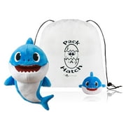 Baby Shark Sing Along Puppet Daddy Shark W/ Mini Plush and Pack-A-Hatch