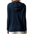 thumbnail image 6 of Vivianyo HD Women's Button‑Front Hooded Cardigan Sweater, Long Sleeve Fall Sweater For Women, Sizes S-2XL, 6 of 9