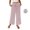 Pink, variant on Clossjun Womens Striped Print Pants Drawstring Y2k Casual Daily Wear Athletic Pants Loose Fit Wide-Leg Lightweight Trousers With Pockets L