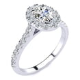 thumbnail image 2 of SuperJeweler 1 Carat Oval Shape Halo Diamond Engagement Ring in 14 Karat White Gold for Women, 2 of 6
