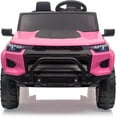 thumbnail image 2 of EastVita 24V Kids Ride on Car 2 Seater Electric Ride on Toy for Toddlers Battery Powered Ride on Truck Car with Remote Control, Battery Display, Handle, Trunk, LED Lights, Music pink, 2 of 8