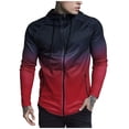 thumbnail image 1 of RKSTN Jackets for Men Fall Fashion Jacket Baseball Gradient Jacket Sweater Casual Jacket Fall and Winter Long Sleeve Jacket Coats, 1 of 4